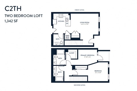 Two Bedroom C2TH 1342 SF - Resa Long Beach